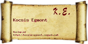 Kocsis Egmont névjegykártya